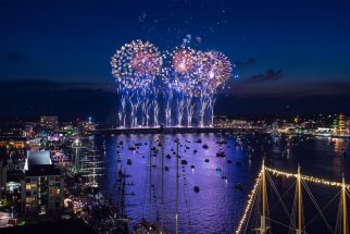 Fireworks at the Tall Ships Races, 2011, Aalborg