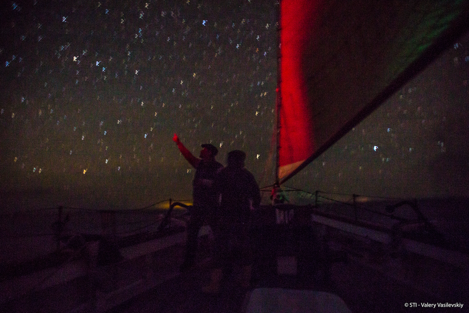 Star gazing on night watch