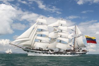 Simon Bolivar, starting the Tall Ships Races 2016