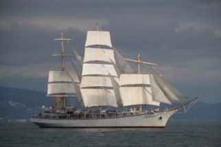 Nadezhda at the start of Race Three
