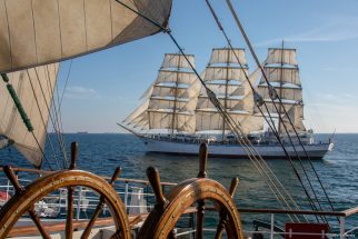 Race 1 of the SCF Black Sea Tall Ships Regatta 2016. Image by Valery Vasilevsky