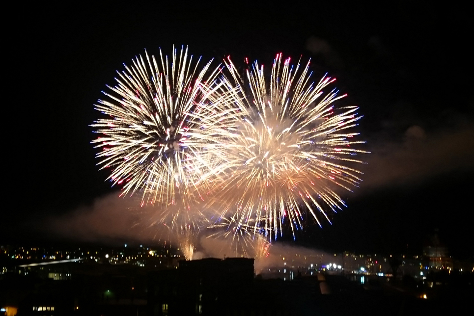 Fireworks on the final night in Gothenburg