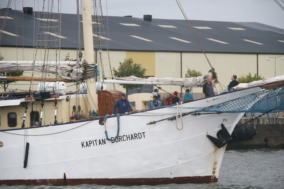 Crew members on board Kapitan Borchardt