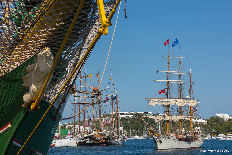 Tall ships in Hamilton, bermuda