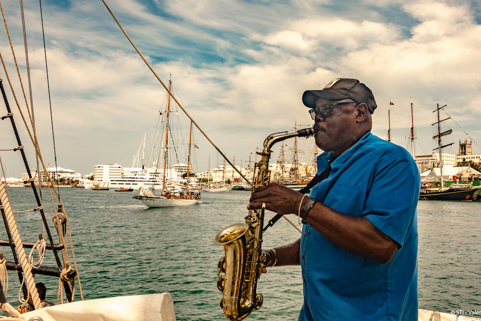 man playing saxophone in bermuda