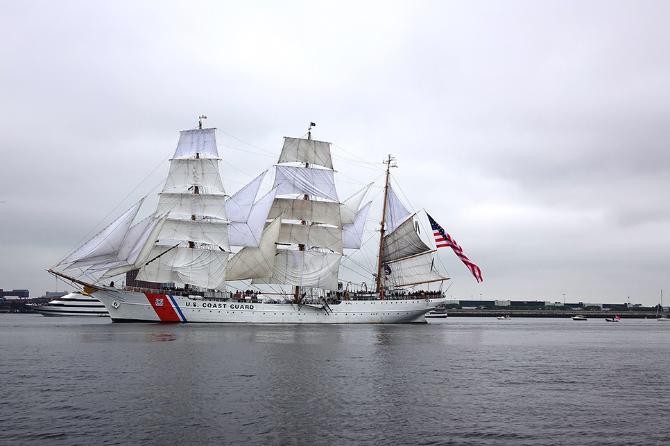 Sail Boston parade of sail eagle