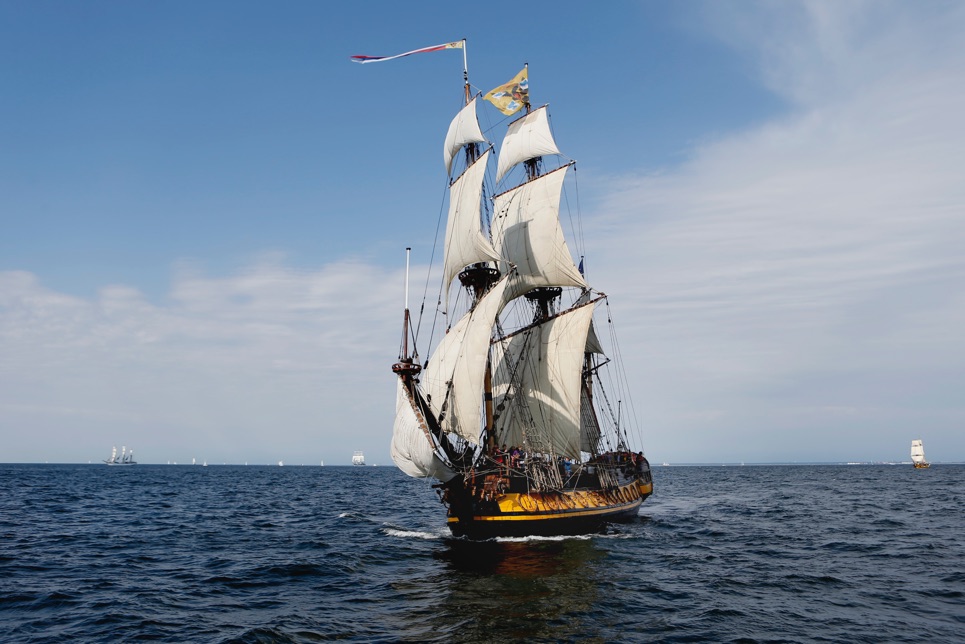Shtandart (Russia) during Race 3 of the Tall Ships Races 2017.